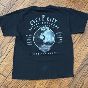 Vintage Honolulu Harley-Davidson Black Graphic Tee